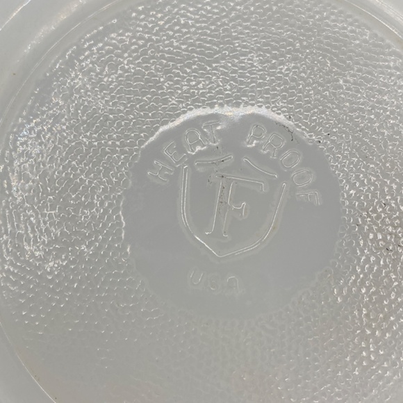 Federal Glass Bowl- white heatproof milk glass, black & gold diamonds MCM VTG'50 - Picture 6 of 6